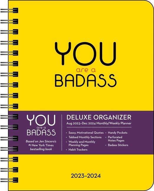 Calendar / Agendă You Are a Badass Deluxe Organizer 17-Month 2023-2024 Monthly/Weekly Planner Cale Jen Sincero