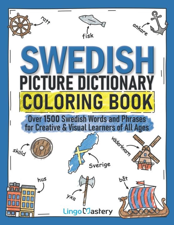Książka Swedish Picture Dictionary Coloring Book 