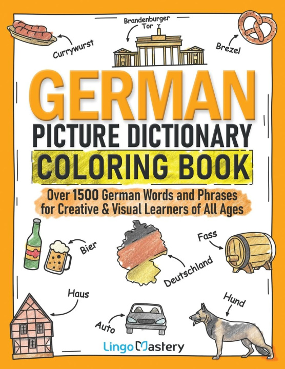 Книга German Picture Dictionary Coloring Book 