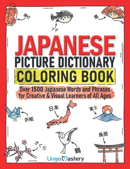 Book Japanese Picture Dictionary Coloring Book 