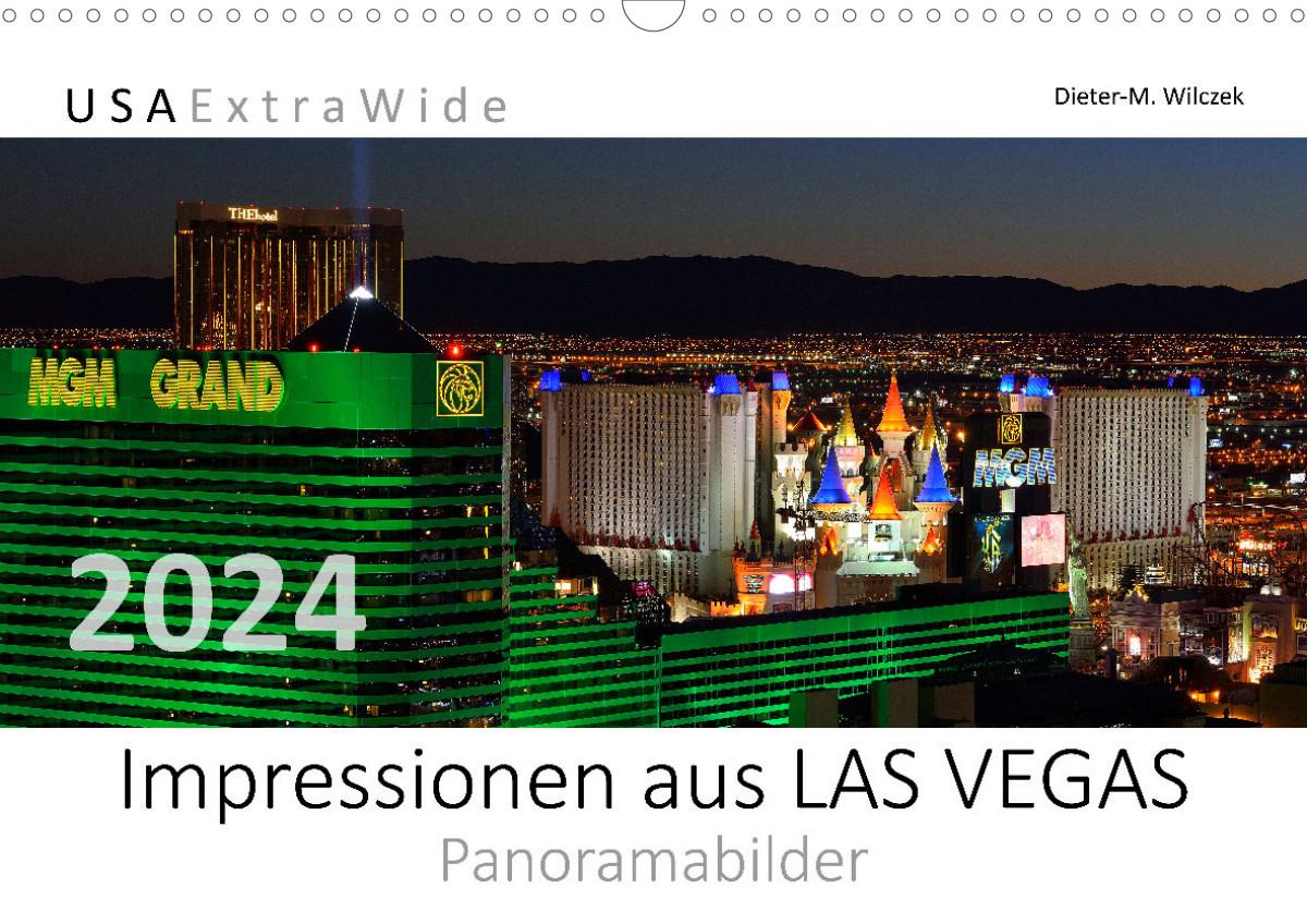 Kalendář/Diář Impressionen aus LAS VEGAS Panoramabilder (Wandkalender 2024 DIN A3 quer) 