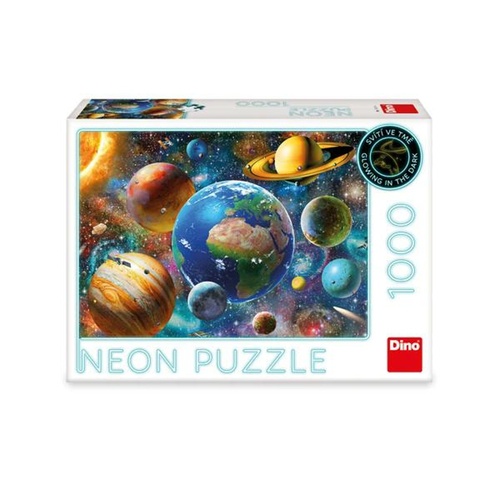 Hra/Hračka Puzzle 1000 Planety neon 