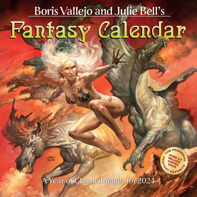 Kalendar/Rokovnik Boris Vallejo & Julie Bell's Fantasy Wall Calendar 2024 Julie Bell
