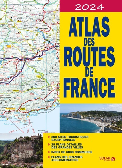 Carte Atlas des routes de France 2024 
