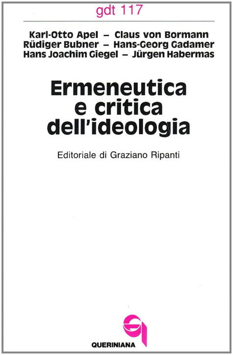 Kniha Ermeneutica e critica dell'ideologia Karl Otto Apel