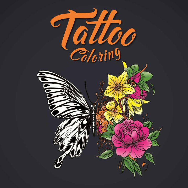 Kniha Tattoo Coloring: Adult Coloring Book 