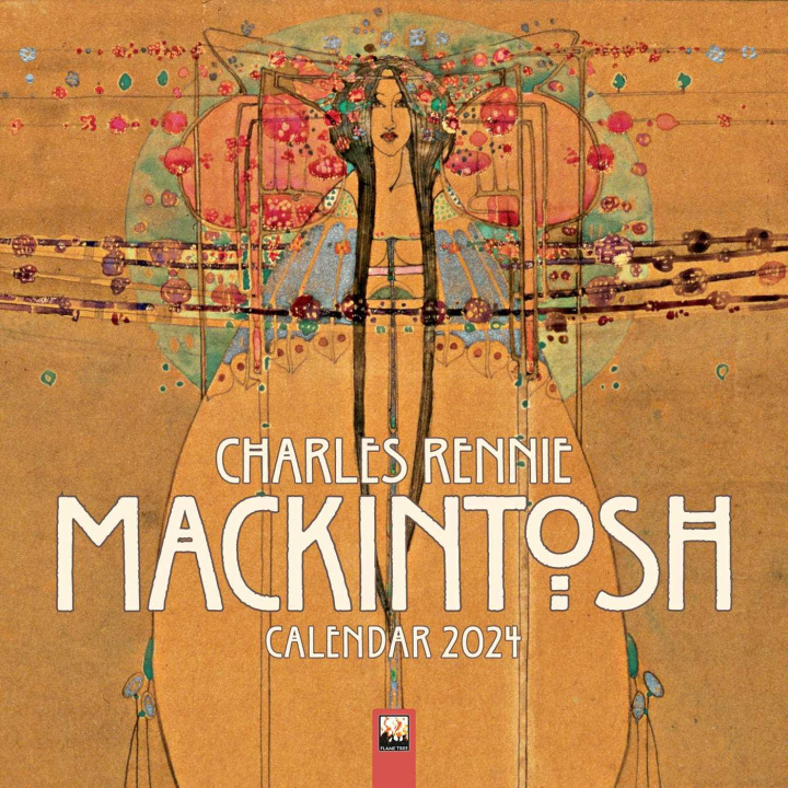 Календар/тефтер Charles Rennie Mackintosh Wall Calendar 2024 (Art Calendar) 