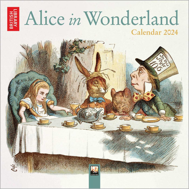 Calendar/Diary British Library: Alice in Wonderland Mini Wall Calendar 2024 (Art Calendar) 