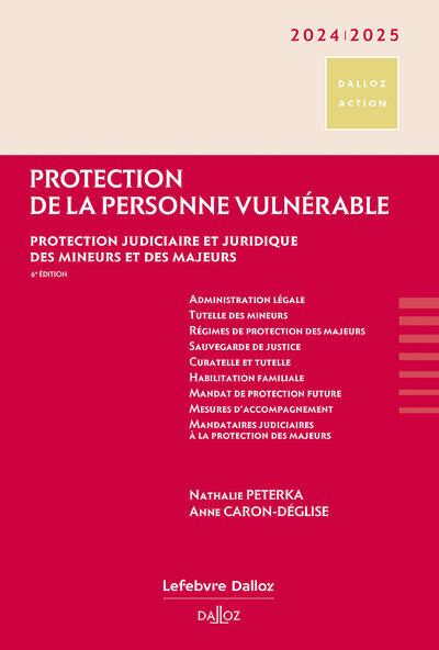 Kniha Protection de la personne vulnérable 2023/24. - Protection judiciaire et juridique des mineurs et de Nathalie Peterka