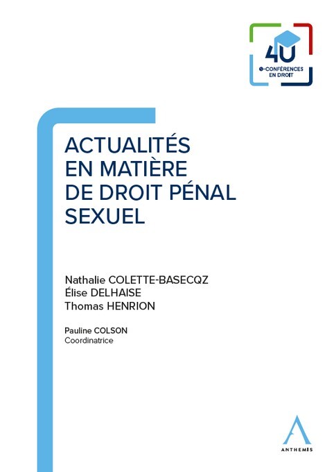 Kniha Actualités en matière de droit pénal sexuel Colson