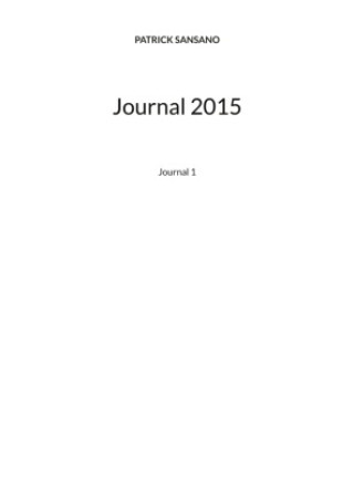 Kniha Journal 2015 Patrick Sansano