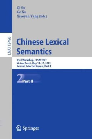 Kniha Chinese Lexical Semantics Qi Su
