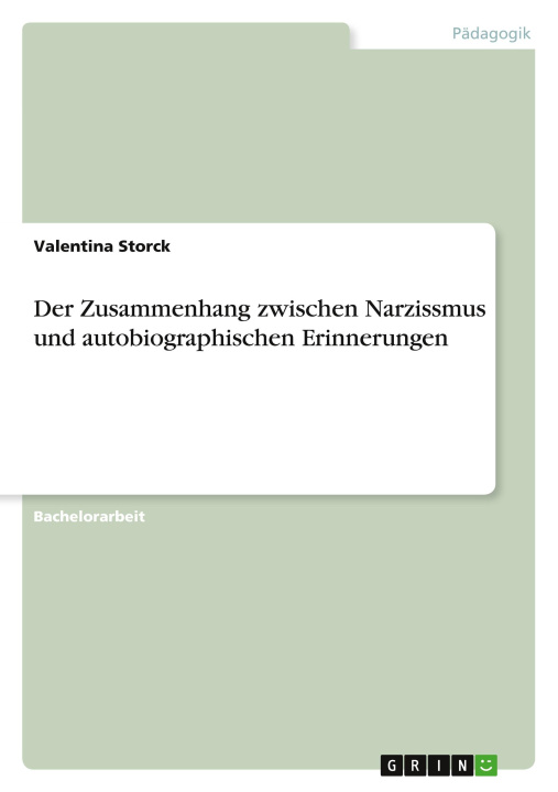 Kniha Der Zusammenhang zwischen Narzissmus und autobiographischen Erinnerungen 