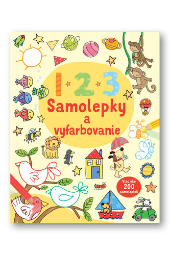 Książka 123 Samolepky a vyfarbovanie 