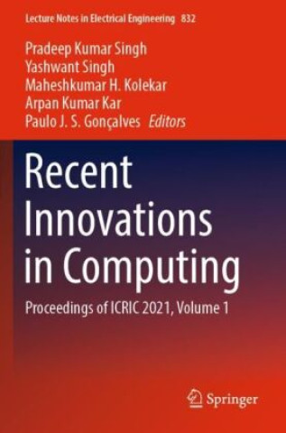 Livro Recent Innovations in Computing Pradeep Kumar Singh