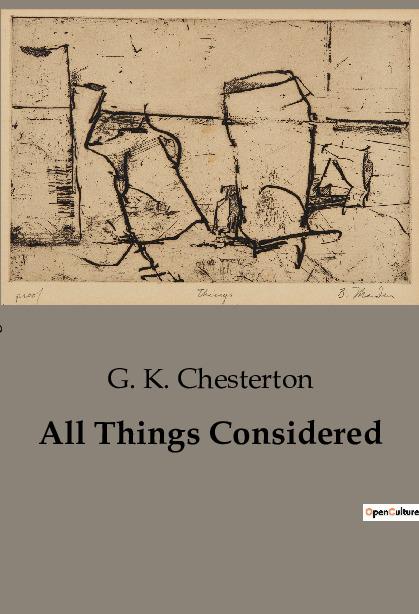 Book All Things Considered Chesterton