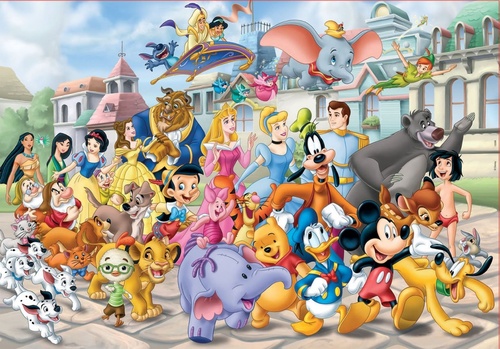 Hra/Hračka Puzzle Průvod postaviček Disney 