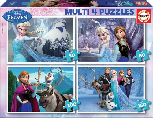 Hra/Hračka Puzzle Ledové království 4v1 