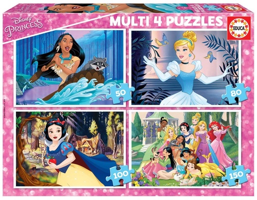 Hra/Hračka Puzzle Disney princezny 4v1 