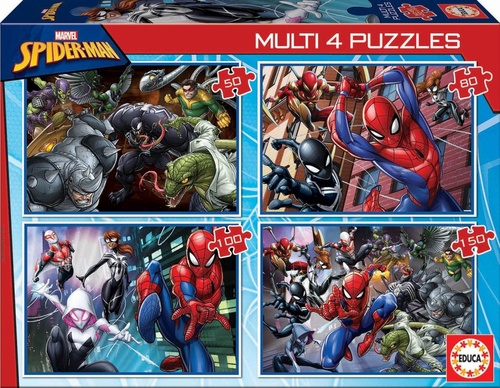 Gra/Zabawka Puzzle Spiderman 4v1 