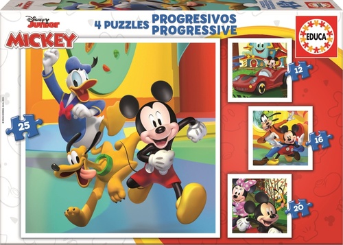 Hra/Hračka Puzzle Mickey a přátelé 4v1 