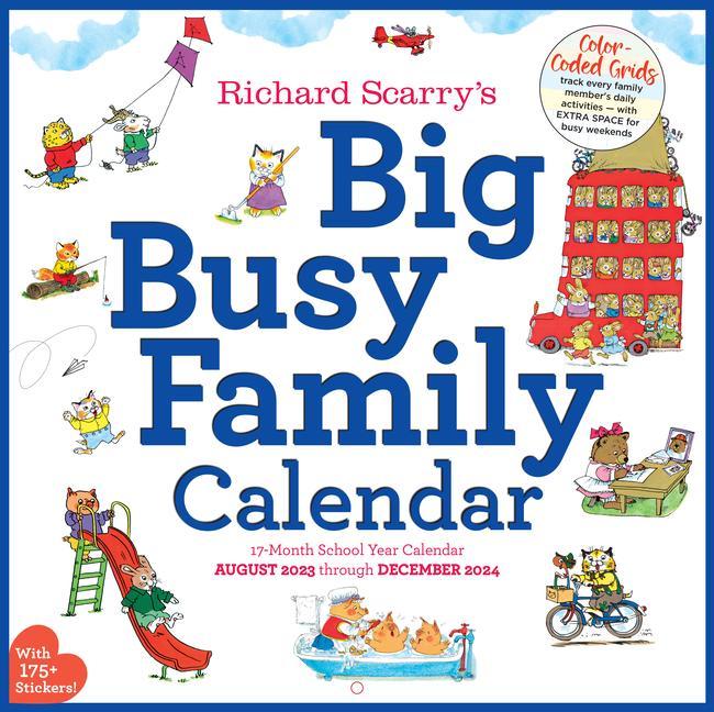Kalendár/Diár Richard Scarry Big Busy Family 2024 Wall Calendar Richard Scarry