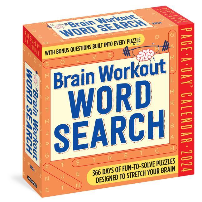 Calendar / Agendă Brain Workout Word Search Page-A-Day Calendar 2024: 366 Days of Fun-To-Solve Puzzles Designed to Stretch Your Brain 