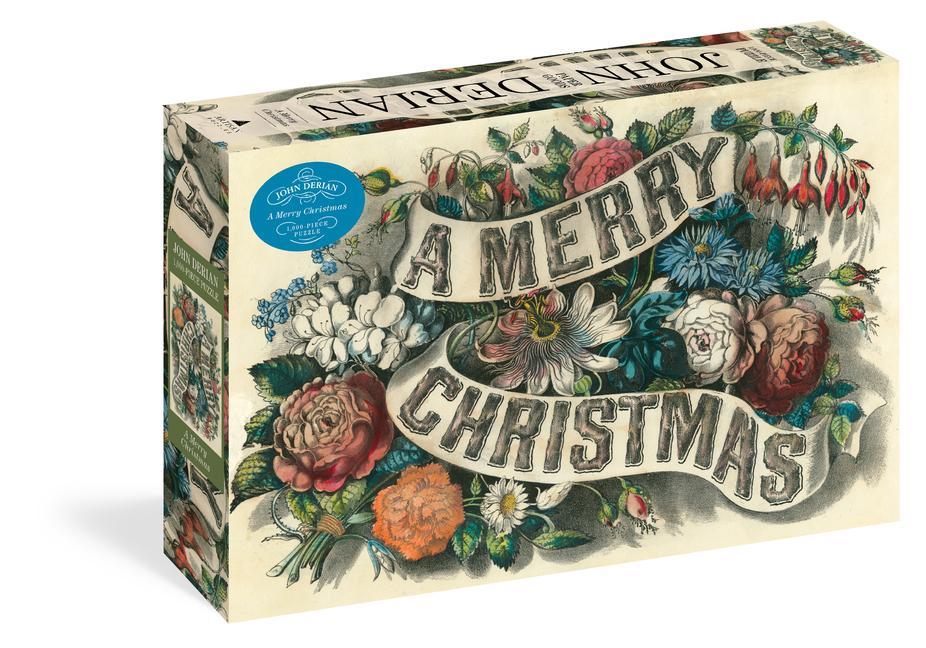 Carte John Derian Paper Goods: Merry Christmas 1,000-Piece Puzzle 
