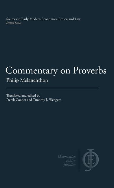 Knjiga Commentary on Proverbs Philip Melanchthon