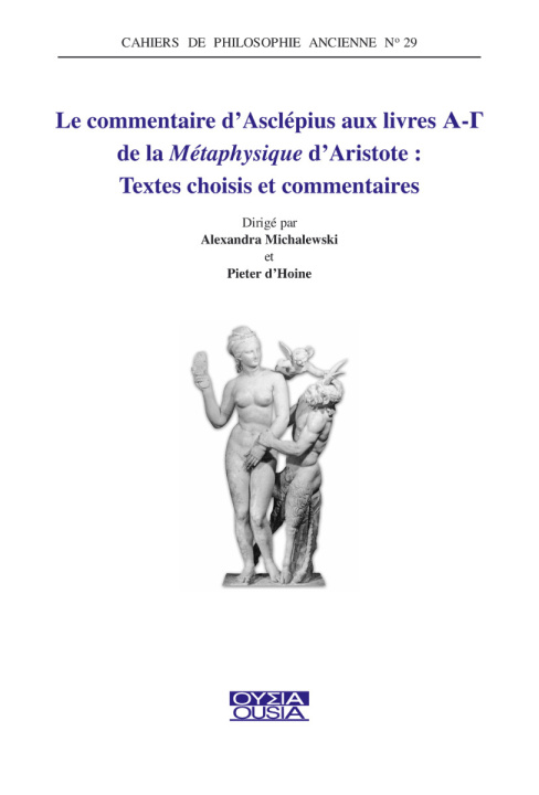 Könyv Le commentaire d'Asclépius aux livres Α-Γ de la Métaphysique d'Aristote 