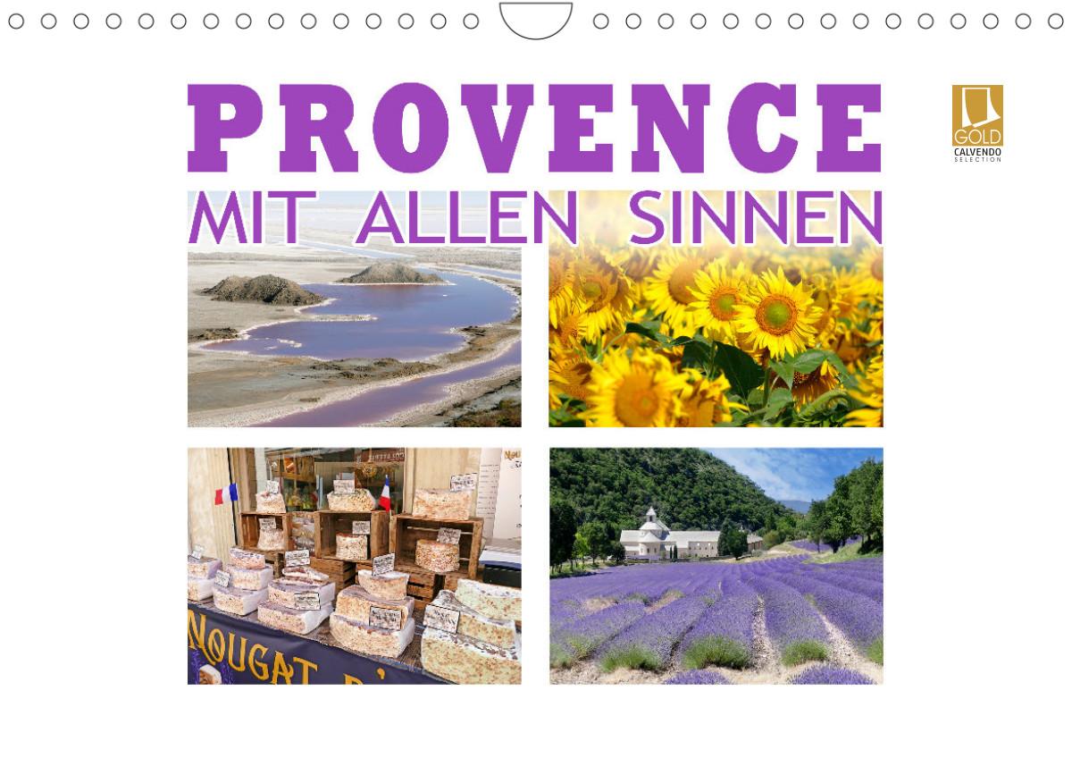 Kalendarz/Pamiętnik Provence mit allen Sinnen (Wandkalender 2024 DIN A4 quer) 