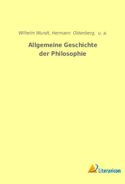 Carte Allgemeine Geschichte der Philosophie Hermann Oldenberg