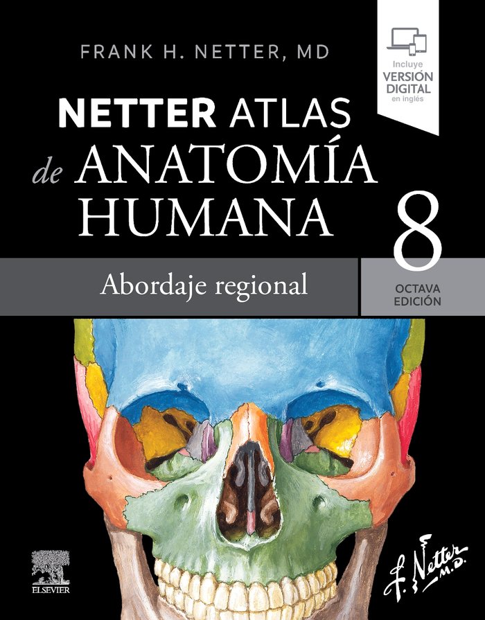 Könyv NETTER ATLAS DE ANATOMIA HUMANA ABORDAJE REGIONAL 8ª ED NETTER