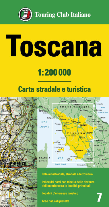 Tiskovina Toscana 1:200.000. Carta stradale e turistica 