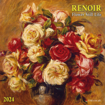 Kalendarz/Pamiętnik Pierre-Auguste Renoir - Flowers still Life 2024 