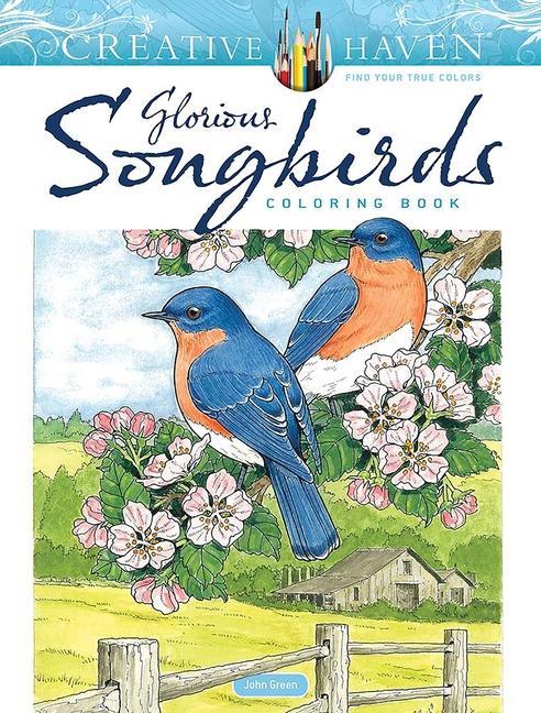 Книга Creative Haven Glorious Songbirds Coloring Book John Green