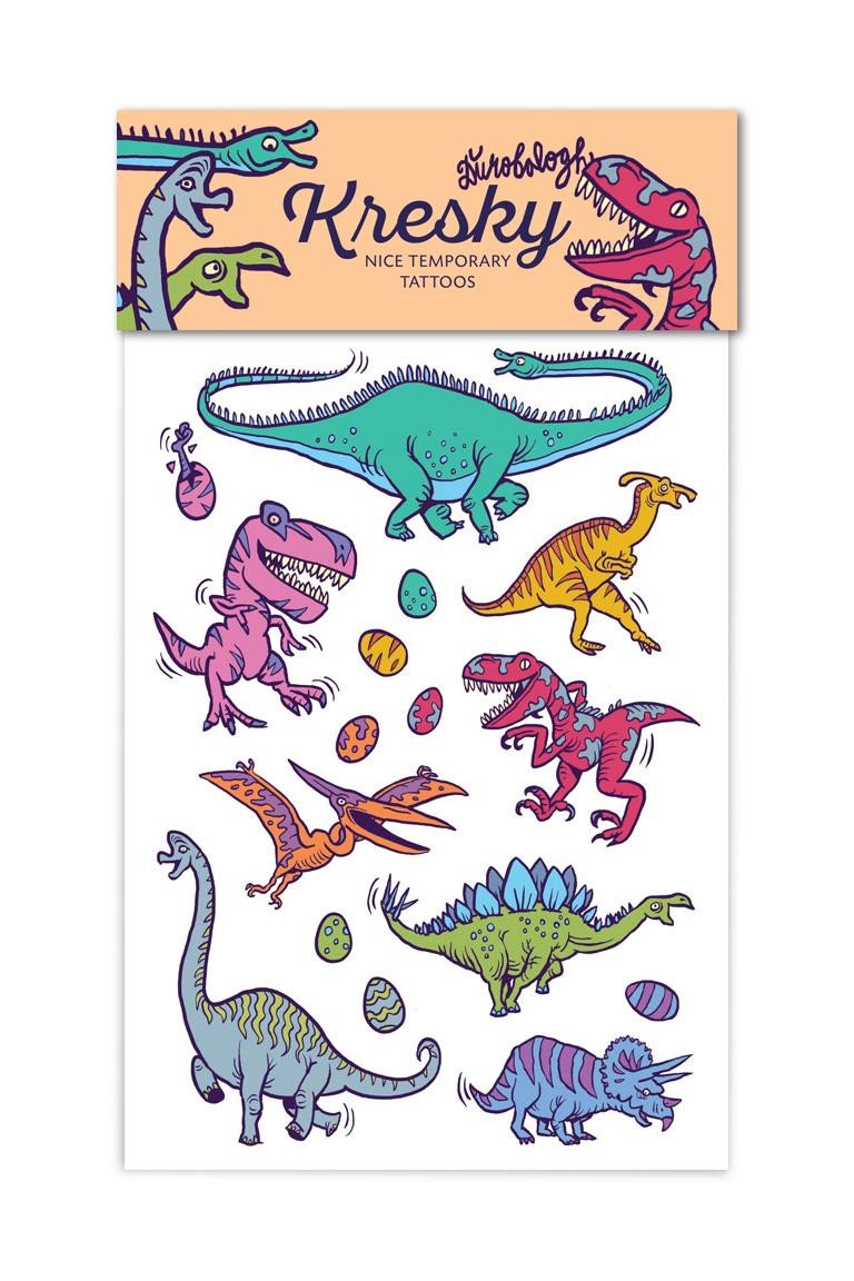 Könyv Kresky dočasné tetování - Dinosauři 