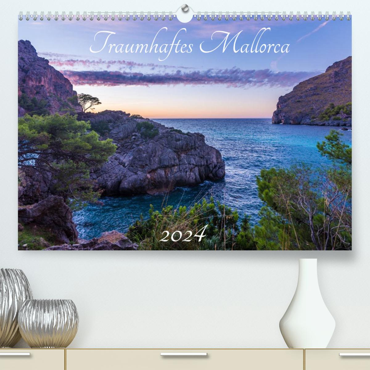 Naptár/Határidőnapló Traumhaftes Mallorca 2024 (Premium, hochwertiger DIN A2 Wandkalender 2024, Kunstdruck in Hochglanz) 
