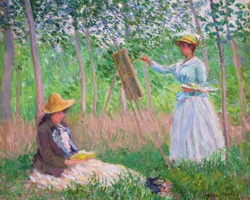Kniha Sada pro křížkové vyšívání - Monet: V lese u Giverny 32 x 40 cm 
