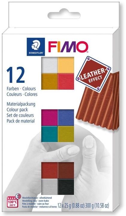 Kniha FIMO sada 12 barev x 25 g - Leather 