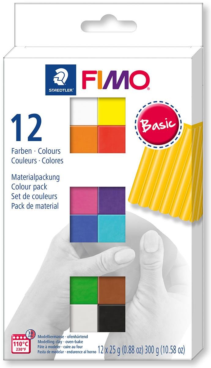Carte FIMO sada soft 12 barev x 25 g - basic 