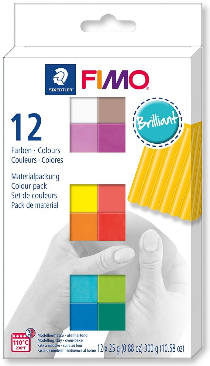 Книга FIMO sada soft 12 barev x 25 g - brilliant 