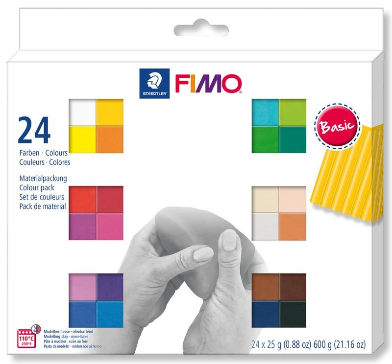 Carte FIMO sada soft 24 barev x 25 g - basic 