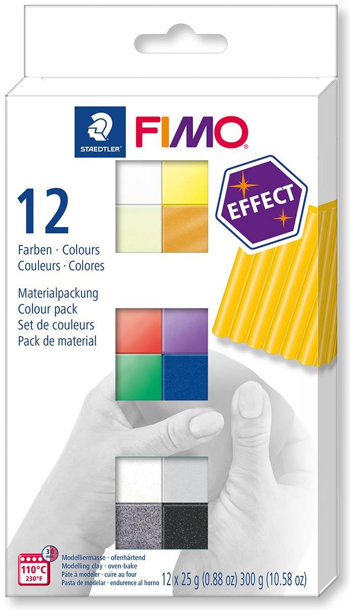 Kniha FIMO sada 12 barev x 25 g - Efekt 