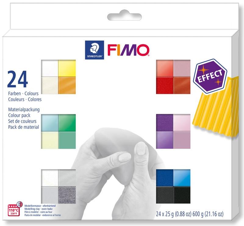 Carte FIMO sada 24 barev x 25 g - Efekt 