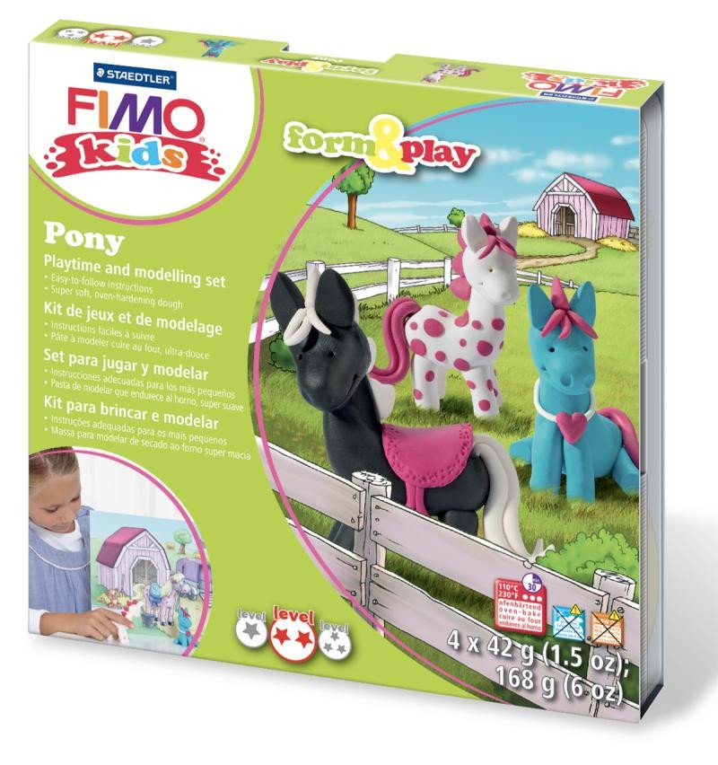 Kniha FIMO sada kids Form & Play - Poníci 