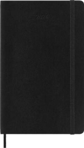 Könyv Moleskine 12 Monate Tageskalender 2024, Large/A5, 1 Tag = 1 Seite, Weicher Einband, Schwarz 