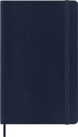 Könyv Moleskine 18 Monate Wochen Notizkalender 2023/2024, L/A5, 1 Wo = 1 Seite, Rechts Linierte Seite, Soft Cover, Saphir 