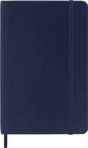 Kniha Moleskine 18 Monate Wochen Notizkalender 2023/2024, P/A6, 1 Wo = 1 Seite, Rechts Linierte Seite, Soft Cover, Saphir 