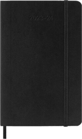 Книга Moleskine 18 Monate Wochen Notizkalender 2023/2024, P/A6, 1 Wo = 1 Seite, Rechts Linierte Seite, Soft Cover, Schwarz 